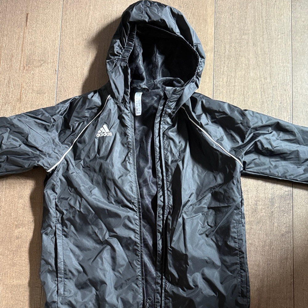 Adidas Charcoal Hooded Jacket
